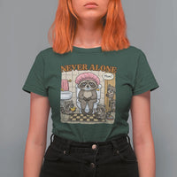 Never Alone Raccoon Mom T Shirt For Women Funny Mama Life Mothers Day