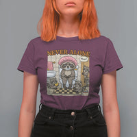 Never Alone Raccoon Mom T Shirt For Women Funny Mama Life Mothers Day