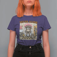 Never Alone Raccoon Mom T Shirt For Women Funny Mama Life Mothers Day
