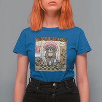 Never Alone Raccoon Mom T Shirt For Women Funny Mama Life Mothers Day