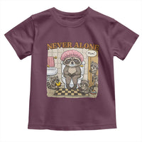 Never Alone Raccoon Mom Toddler T Shirt Funny Mama Life Mothers Day