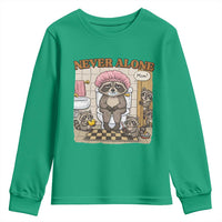 Never Alone Raccoon Mom Youth Sweatshirt Funny Mama Life Mothers Day