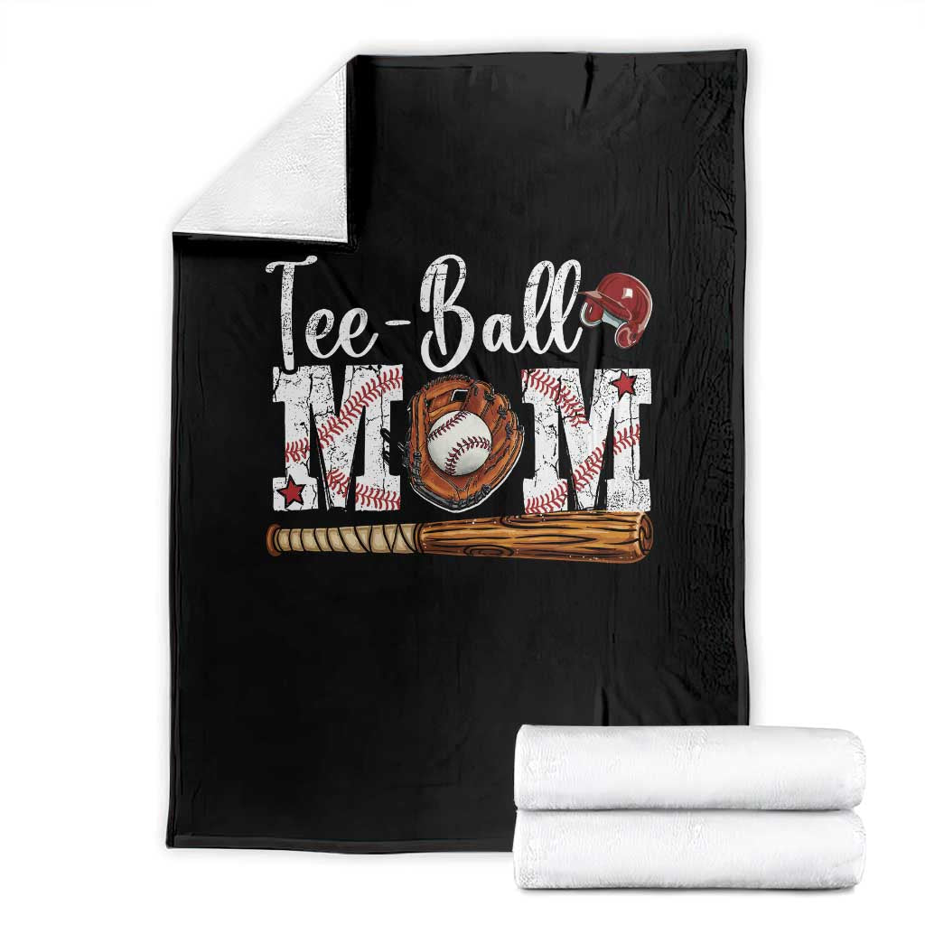 Baseball Mom Throw Blanket Tee Ball Mama Funny Mother's Day
