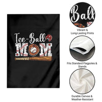 Baseball Mom Garden Flag Tee Ball Mama Funny Mother's Day