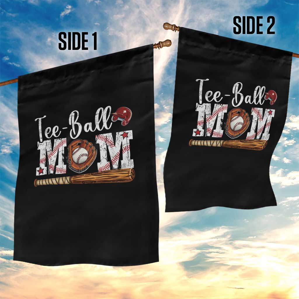Baseball Mom Garden Flag Tee Ball Mama Funny Mother's Day