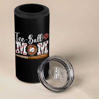 Baseball Mom 4 in 1 Can Cooler Tumbler Tee Ball Mama Funny Mother's Day