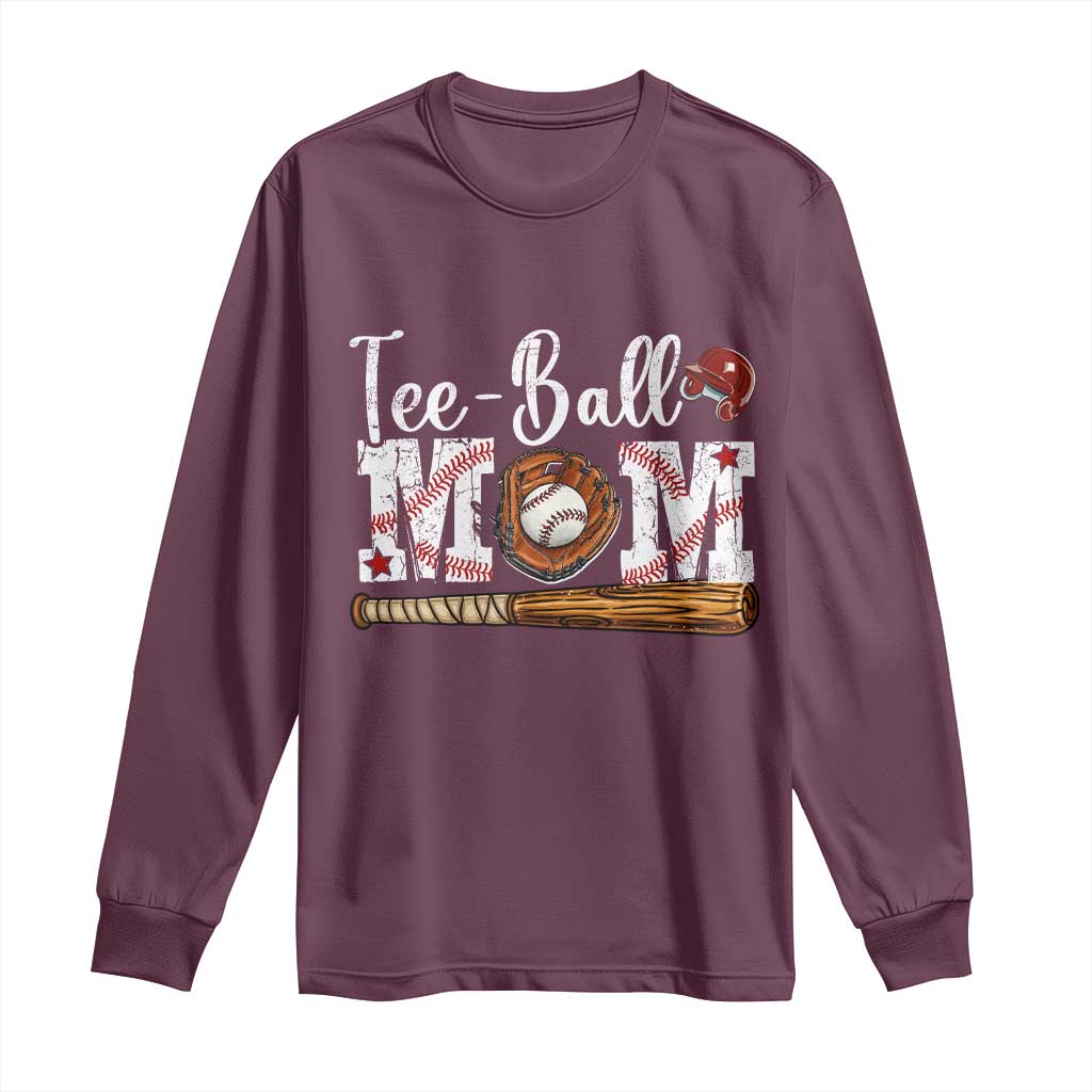 Baseball Mom Long Sleeve Shirt Tee Ball Mama Funny Mother's Day