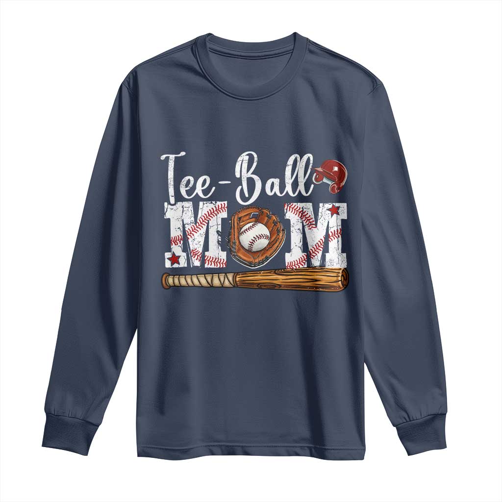 Baseball Mom Long Sleeve Shirt Tee Ball Mama Funny Mother's Day