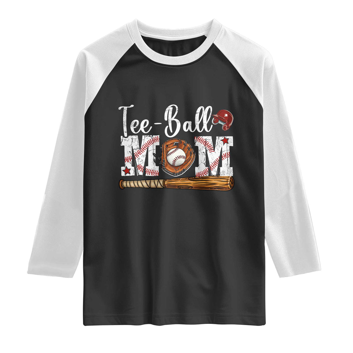 Baseball Mom Raglan Shirt Tee Ball Mama Funny Mother's Day