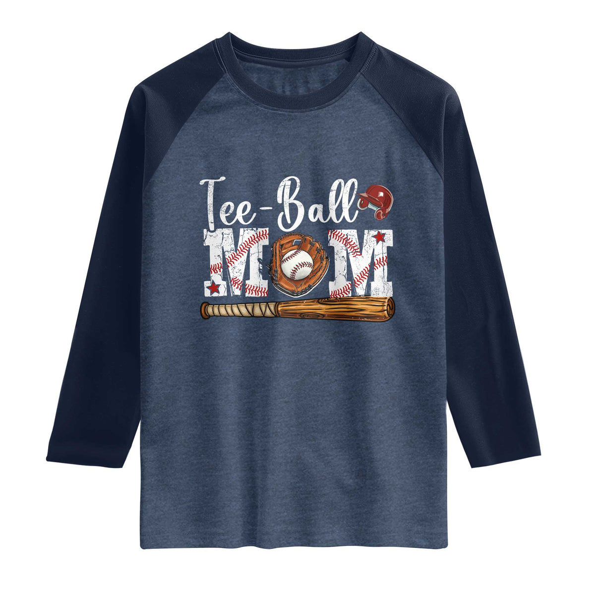 Baseball Mom Raglan Shirt Tee Ball Mama Funny Mother's Day