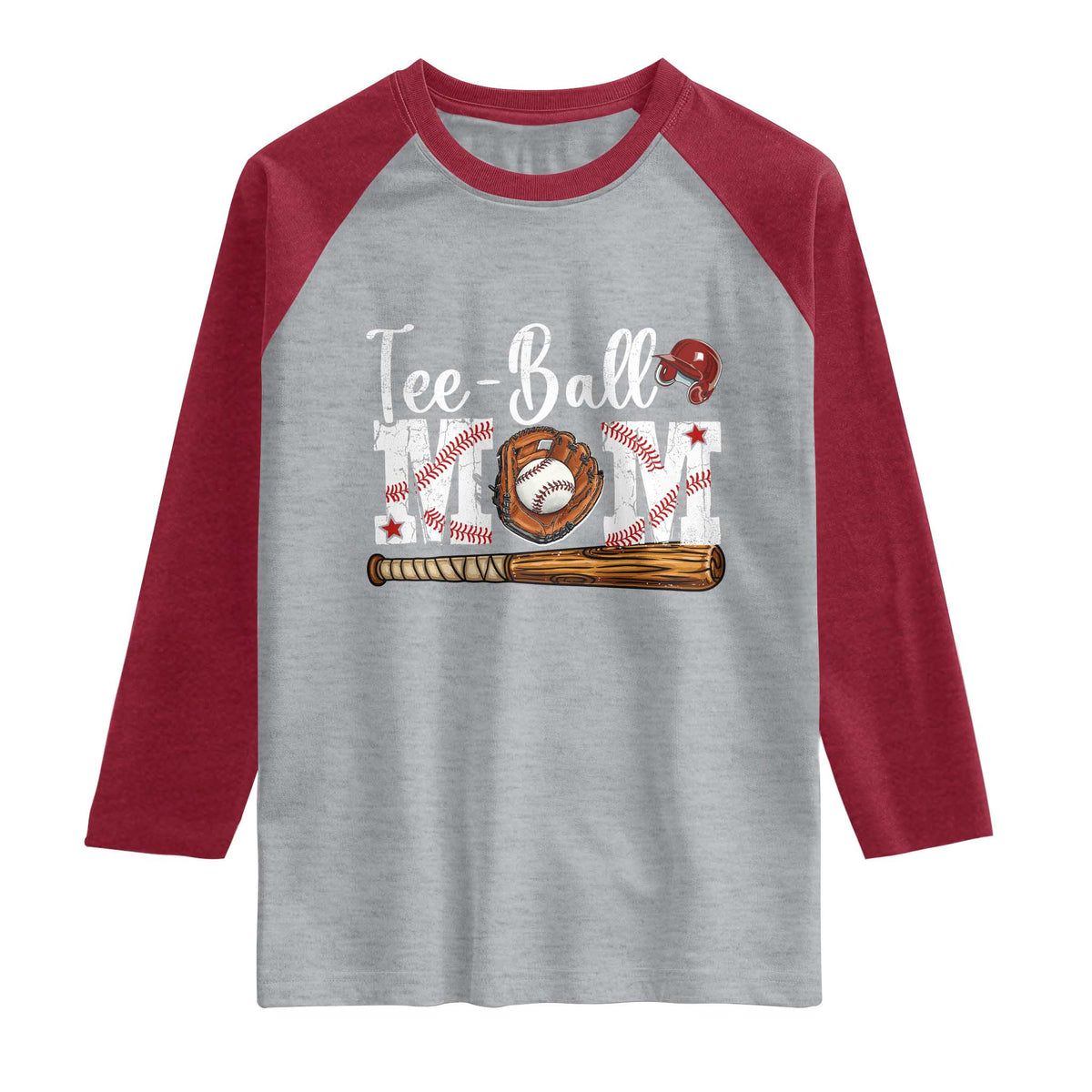 Baseball Mom Raglan Shirt Tee Ball Mama Funny Mother's Day