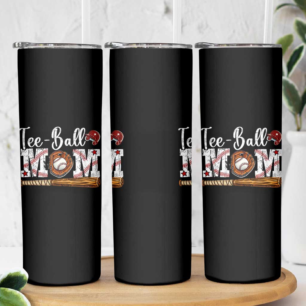 Baseball Mom Skinny Tumbler Tee Ball Mama Funny Mother's Day