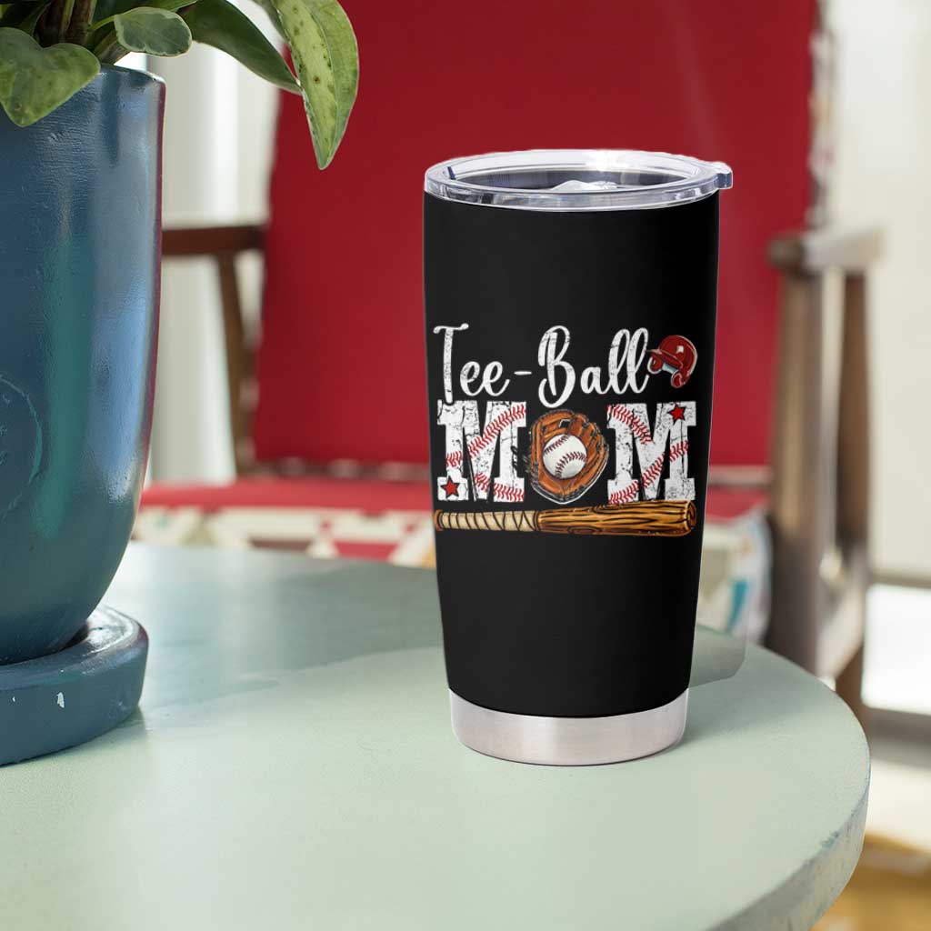 Baseball Mom Tumbler Cup Tee Ball Mama Funny Mother's Day
