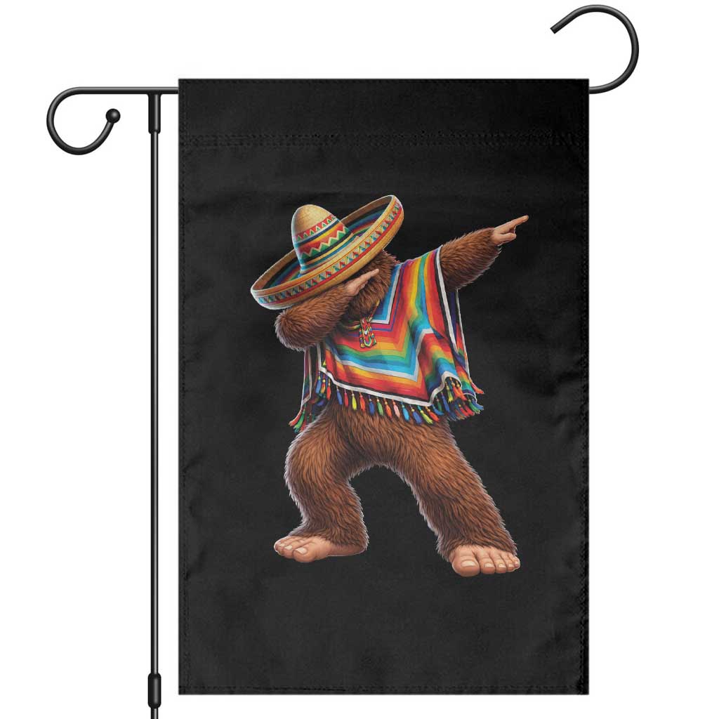 Mexican Bigfoot Dabbing Cinco de Mayo Funny Fiesta Garden Flag