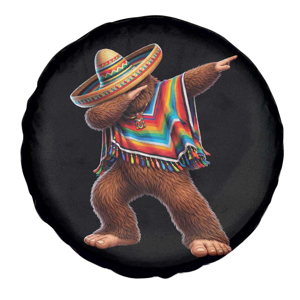 Mexican Bigfoot Dabbing Cinco de Mayo Funny Fiesta Spare Tire Cover