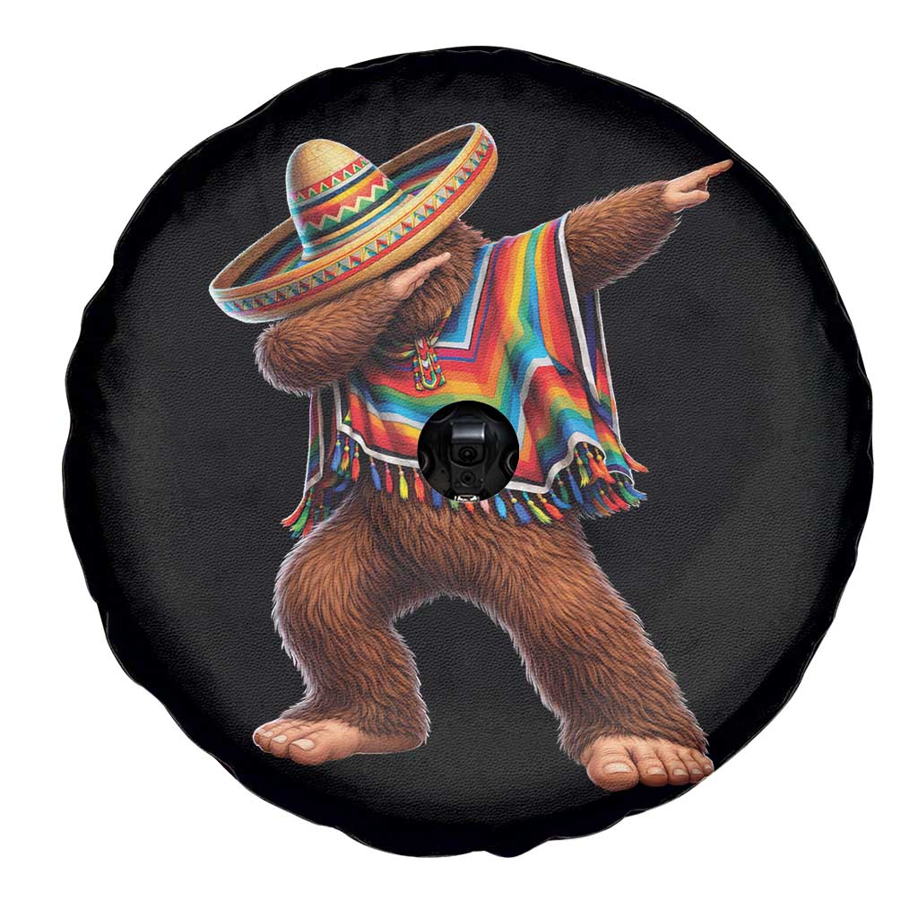 Mexican Bigfoot Dabbing Cinco de Mayo Funny Fiesta Spare Tire Cover