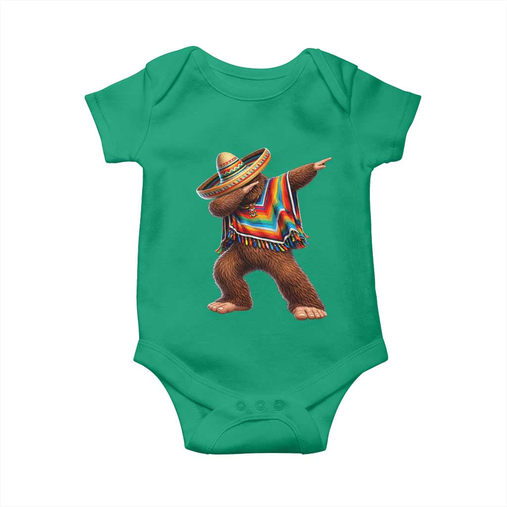 Mexican Bigfoot Dabbing Cinco de Mayo Funny Fiesta Baby Onesie