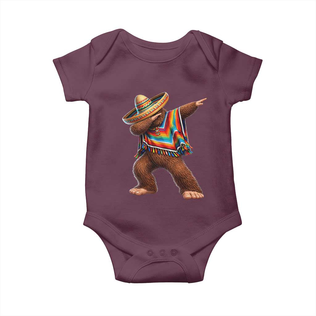Mexican Bigfoot Dabbing Cinco de Mayo Funny Fiesta Baby Onesie