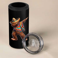 Mexican Bigfoot Dabbing Cinco de Mayo Funny Fiesta 4 in 1 Can Cooler Tumbler