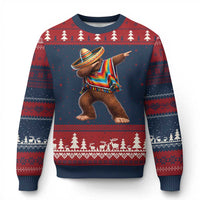 Mexican Bigfoot Dabbing Cinco de Mayo Funny Fiesta Ugly Christmas Sweater