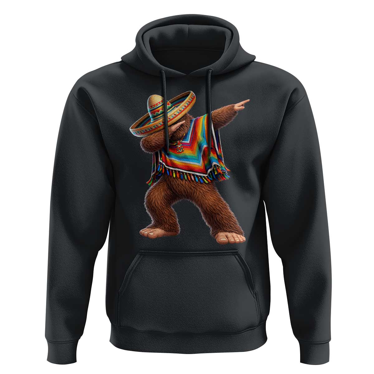 Mexican Bigfoot Dabbing Cinco de Mayo Funny Fiesta Hoodie