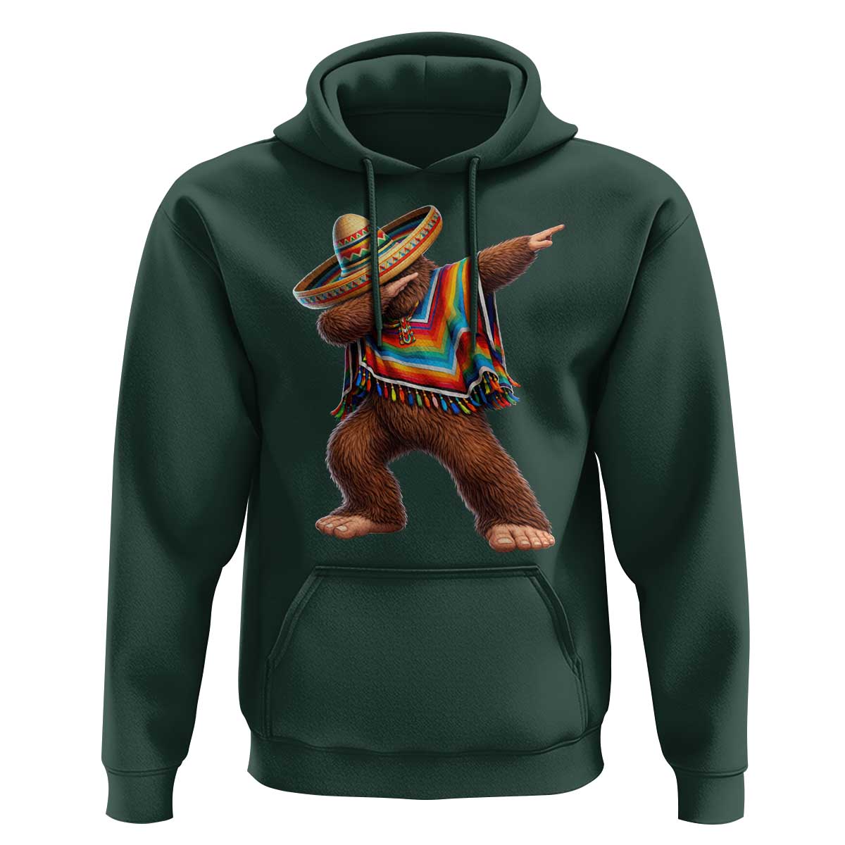 Mexican Bigfoot Dabbing Cinco de Mayo Funny Fiesta Hoodie