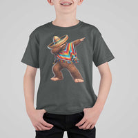 Mexican Bigfoot Dabbing Cinco de Mayo Funny Fiesta T Shirt For Kid
