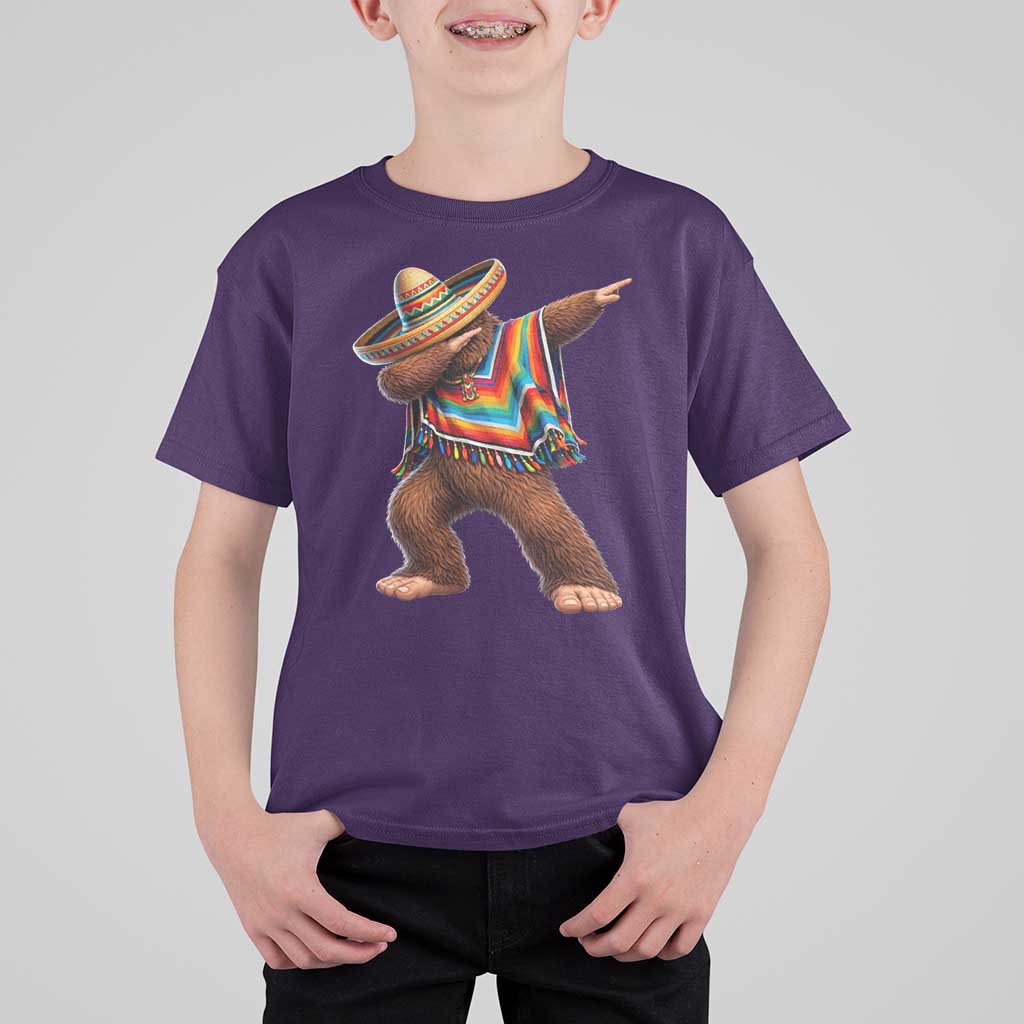 Mexican Bigfoot Dabbing Cinco de Mayo Funny Fiesta T Shirt For Kid