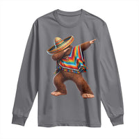 Mexican Bigfoot Dabbing Cinco de Mayo Funny Fiesta Long Sleeve Shirt
