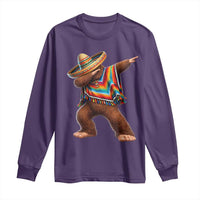 Mexican Bigfoot Dabbing Cinco de Mayo Funny Fiesta Long Sleeve Shirt