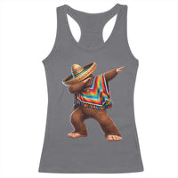 Mexican Bigfoot Dabbing Cinco de Mayo Funny Fiesta Racerback Tank Top