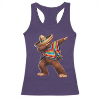 Mexican Bigfoot Dabbing Cinco de Mayo Funny Fiesta Racerback Tank Top