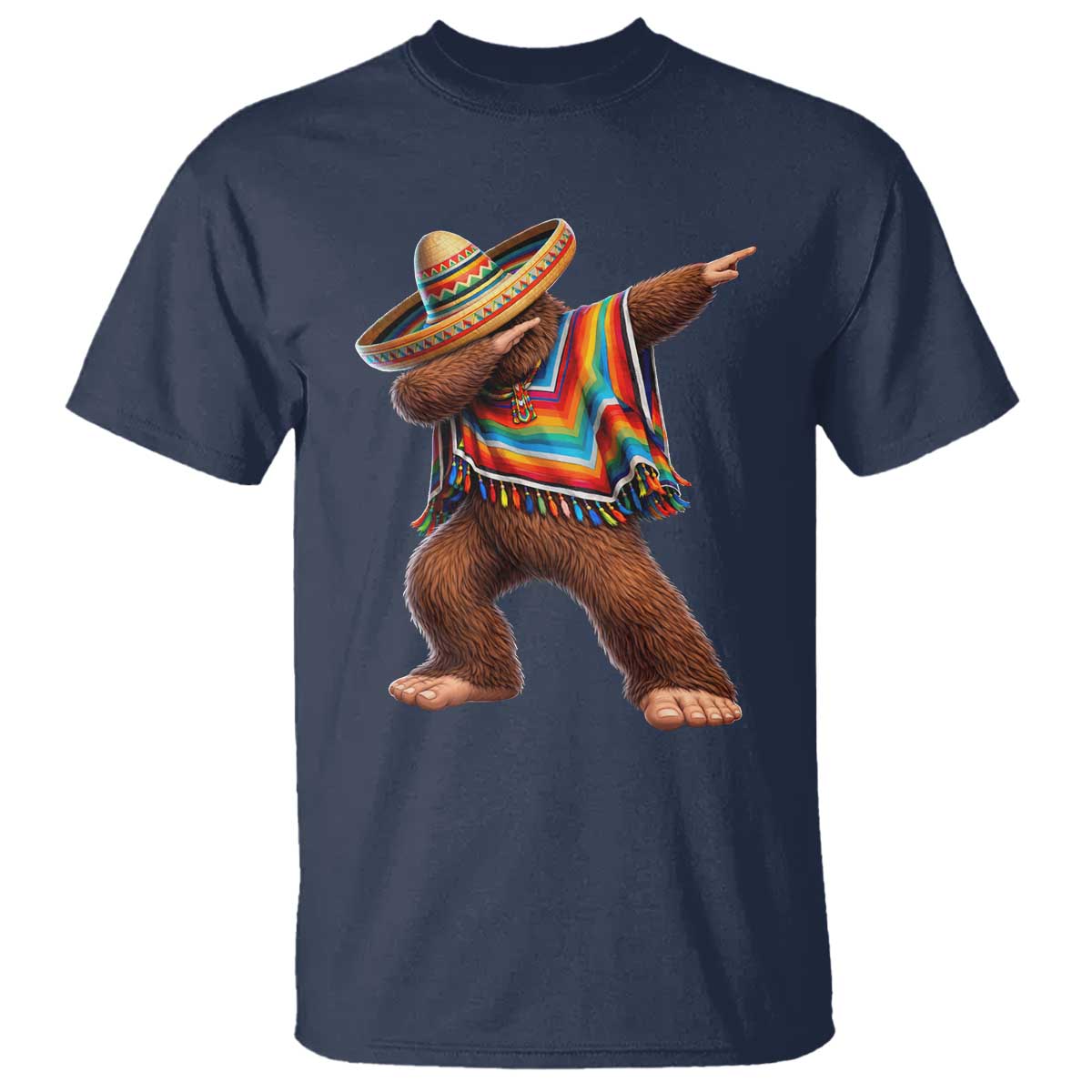 Mexican Bigfoot Dabbing Cinco de Mayo Funny Fiesta T Shirt