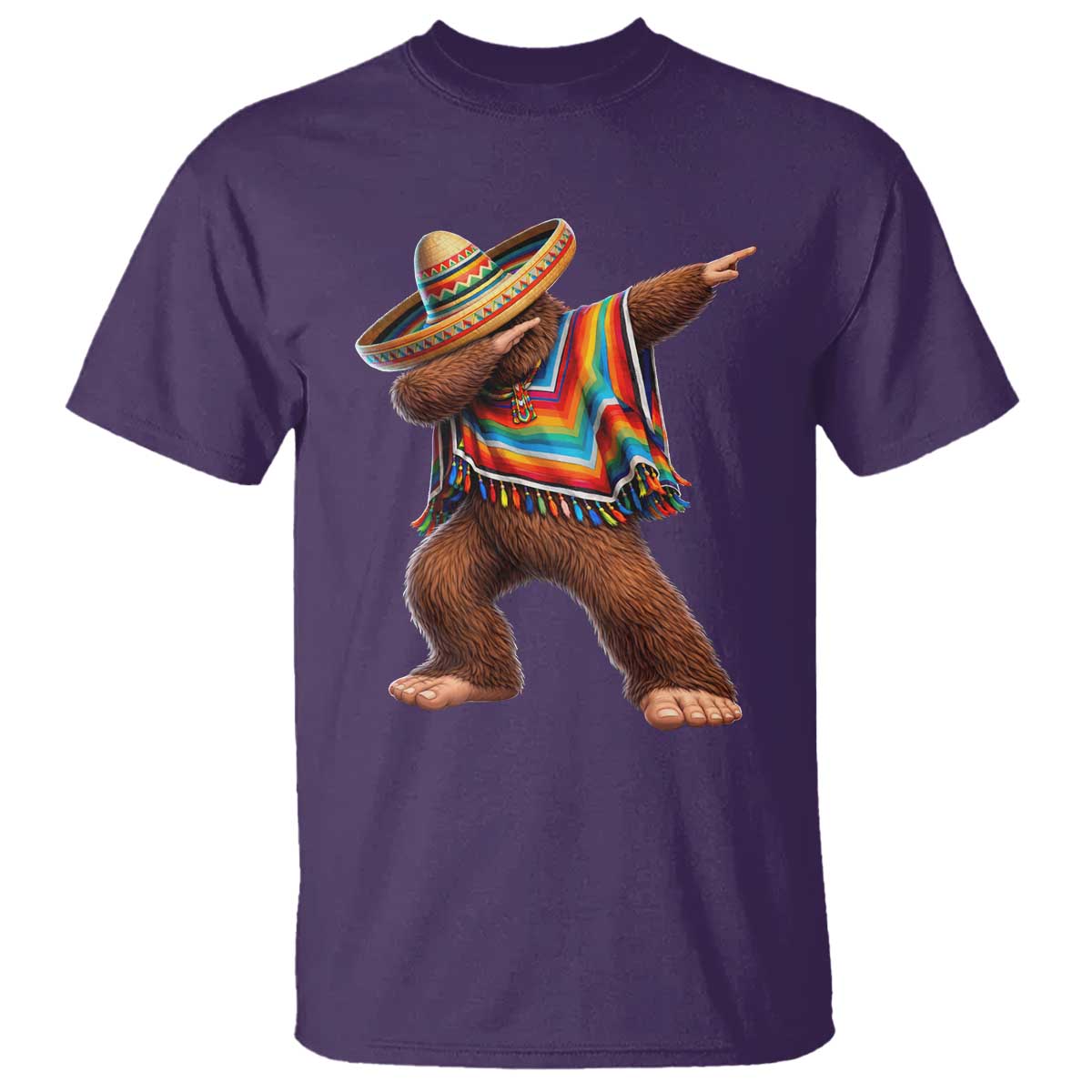 Mexican Bigfoot Dabbing Cinco de Mayo Funny Fiesta T Shirt