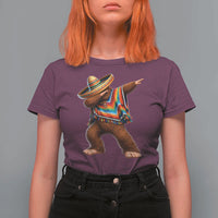 Mexican Bigfoot Dabbing Cinco de Mayo Funny Fiesta T Shirt For Women