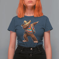 Mexican Bigfoot Dabbing Cinco de Mayo Funny Fiesta T Shirt For Women