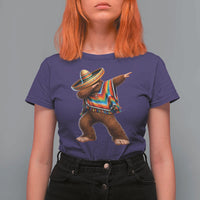 Mexican Bigfoot Dabbing Cinco de Mayo Funny Fiesta T Shirt For Women