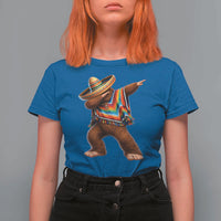 Mexican Bigfoot Dabbing Cinco de Mayo Funny Fiesta T Shirt For Women