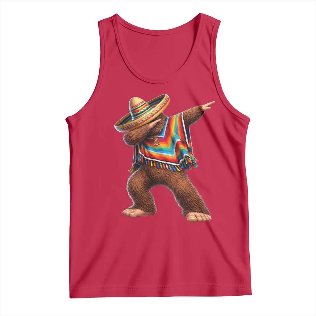 Mexican Bigfoot Dabbing Cinco de Mayo Funny Fiesta Tank Top