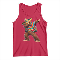 Mexican Bigfoot Dabbing Cinco de Mayo Funny Fiesta Tank Top