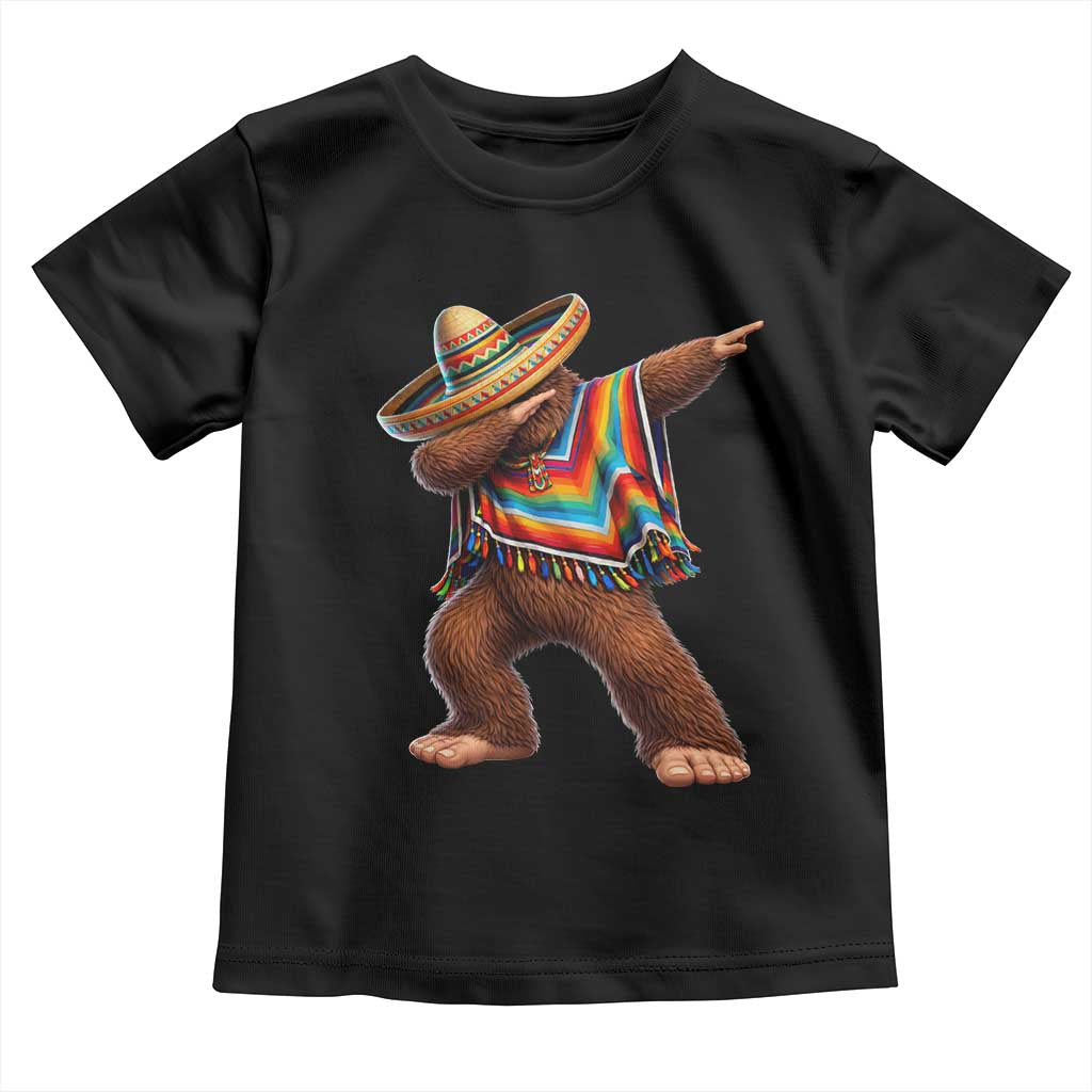 Mexican Bigfoot Dabbing Cinco de Mayo Funny Fiesta Toddler T Shirt