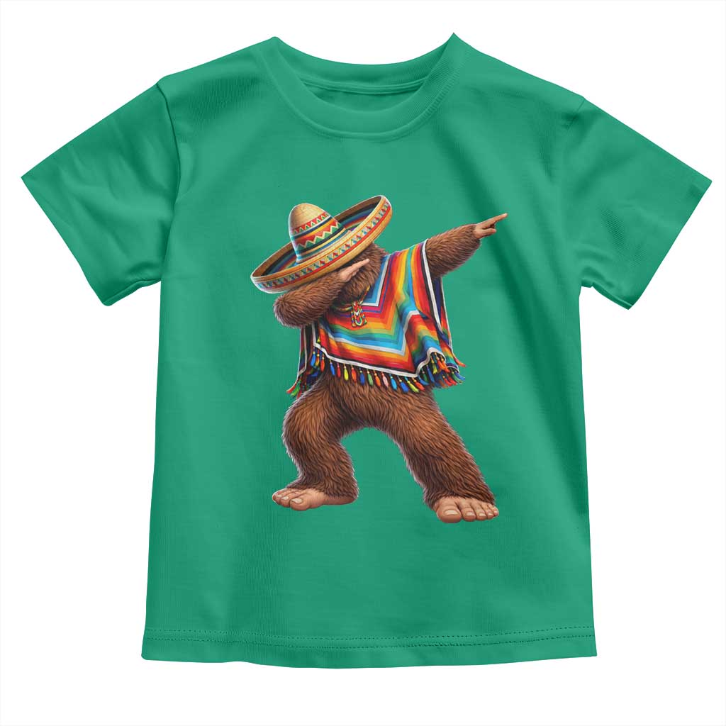 Mexican Bigfoot Dabbing Cinco de Mayo Funny Fiesta Toddler T Shirt