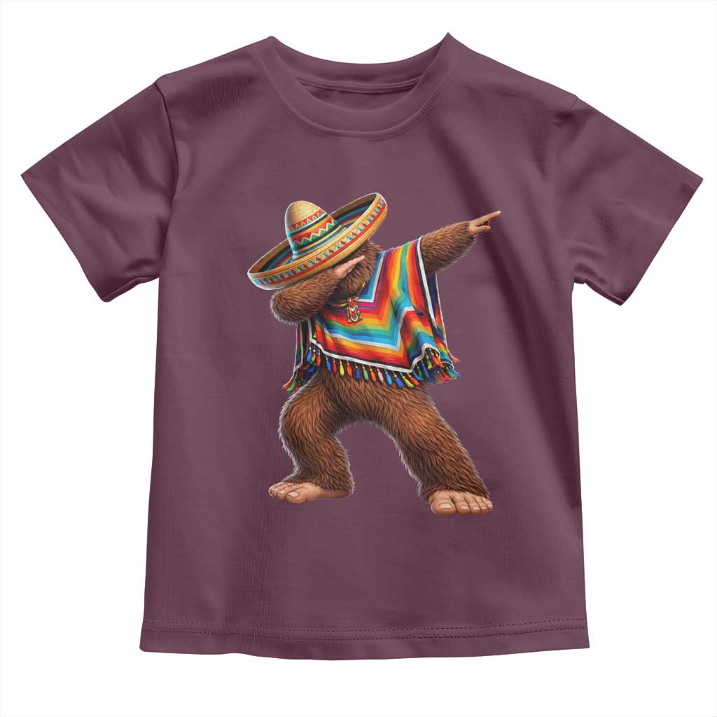 Mexican Bigfoot Dabbing Cinco de Mayo Funny Fiesta Toddler T Shirt