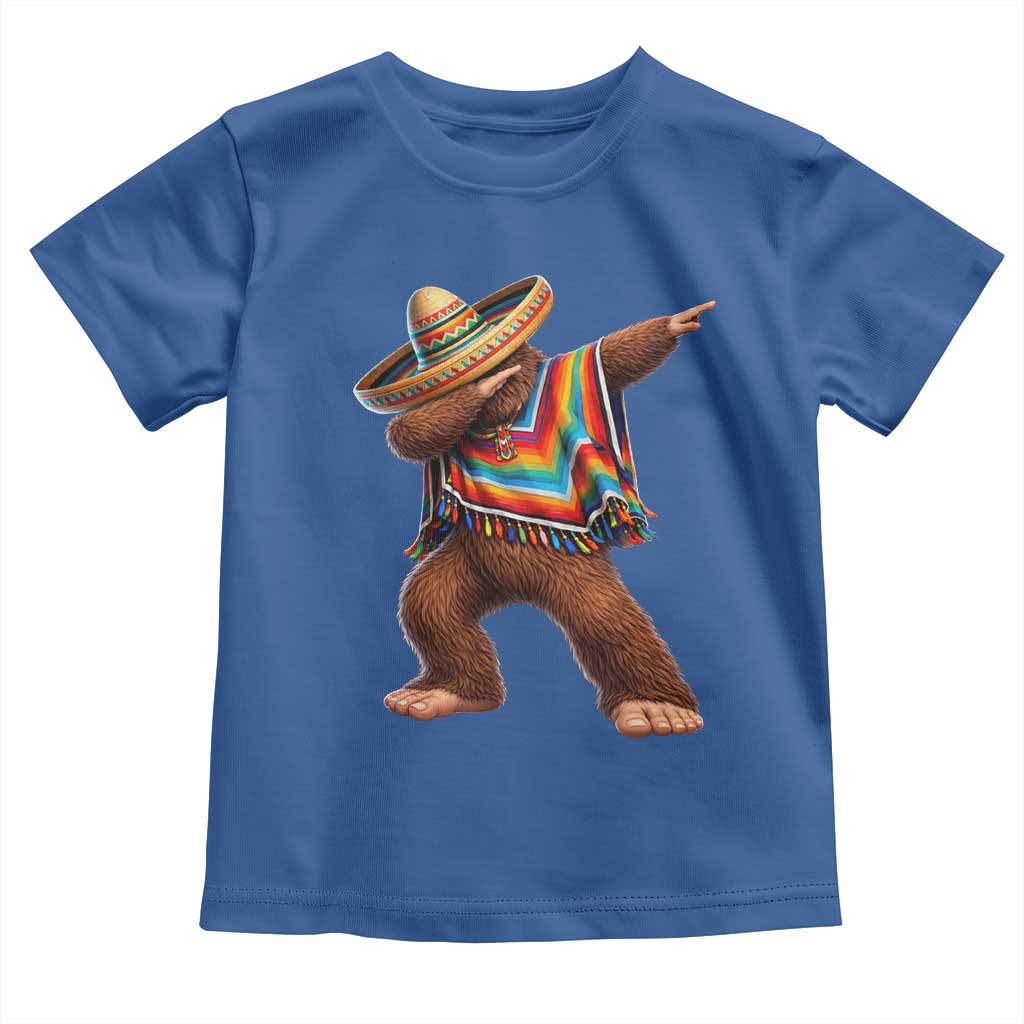 Mexican Bigfoot Dabbing Cinco de Mayo Funny Fiesta Toddler T Shirt
