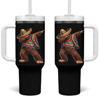 Mexican Bigfoot Dabbing Cinco de Mayo Funny Fiesta Tumbler With Handle