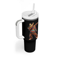 Mexican Bigfoot Dabbing Cinco de Mayo Funny Fiesta Tumbler With Handle
