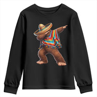 Mexican Bigfoot Dabbing Cinco de Mayo Funny Fiesta Youth Sweatshirt