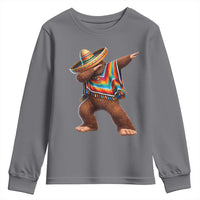 Mexican Bigfoot Dabbing Cinco de Mayo Funny Fiesta Youth Sweatshirt