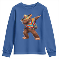 Mexican Bigfoot Dabbing Cinco de Mayo Funny Fiesta Youth Sweatshirt