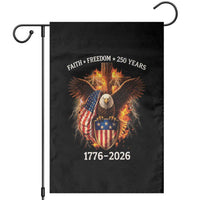 Faith Freedom 250 Years Garden Flag Christian USA Independence 1776 2026 Bald Eagle